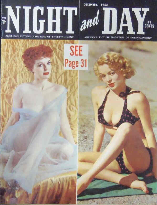 NIGHT AND DAY magazine side cover  December 1953