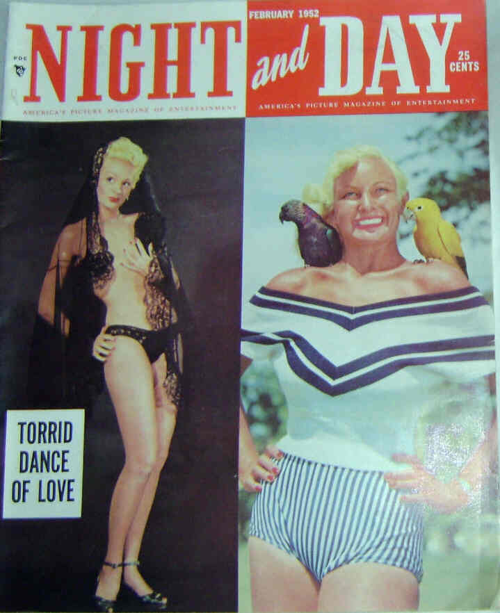 NIGHT AND DAY magazine cover February 1952