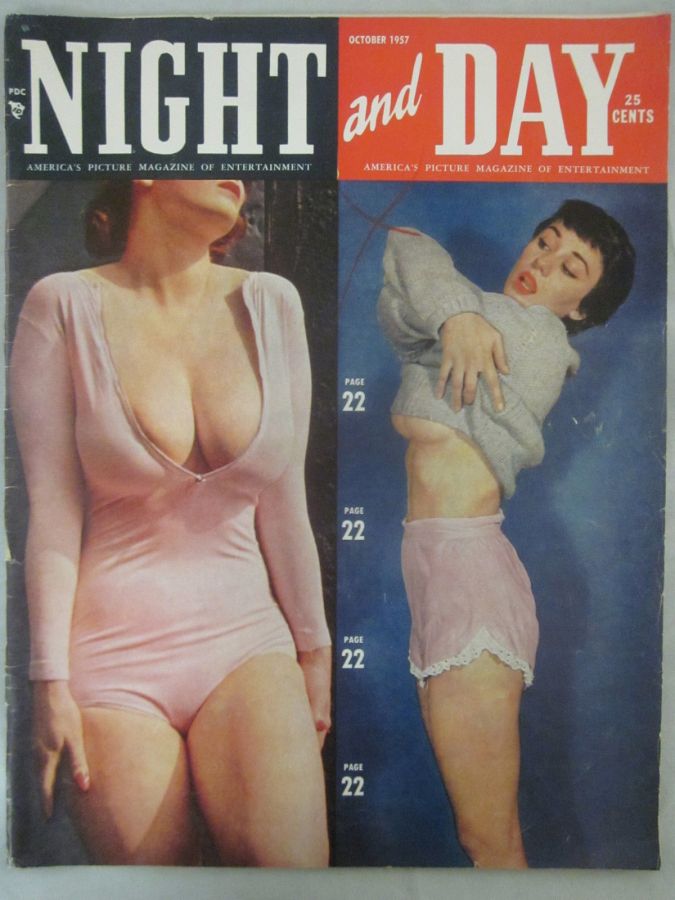 NIGHT AND DAY magazine side cover October 1957