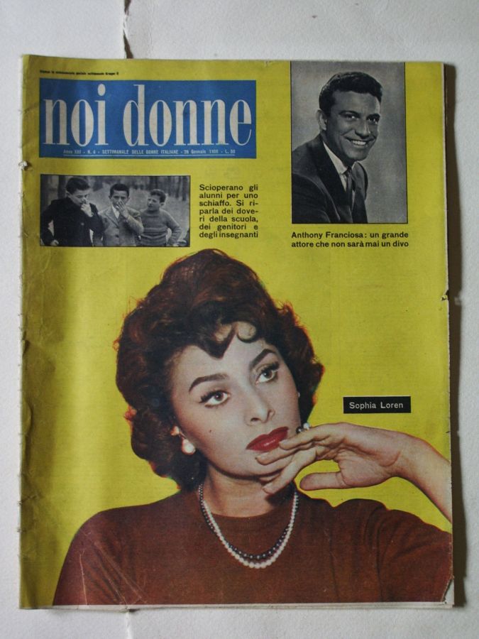 NOI DONNE magazine side cover Issue 4 26 January 1958