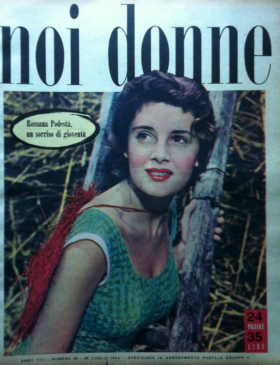 NOI DONNE magazine side cover Issue 30 26 July 1953