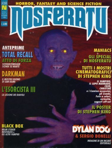 NOSFERATU (It) magazine side cover Issue 5 November 1990