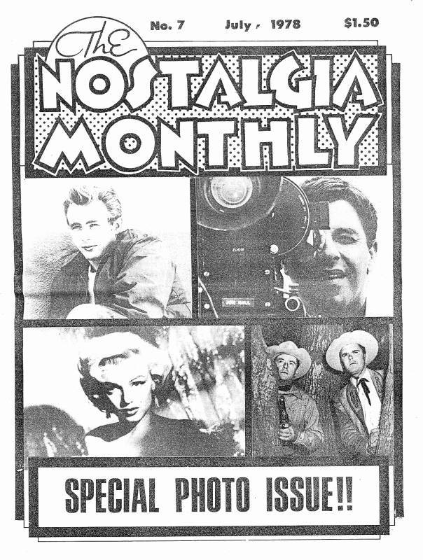 NOSTALGIA MONTHLY magazine cover Issue 7 July 1978