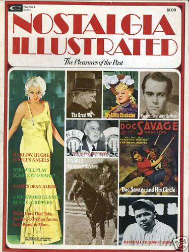 NOSTALGIA ILLUSTRATED magazine side cover Issue 1 Vol 1 # 1 November 1974