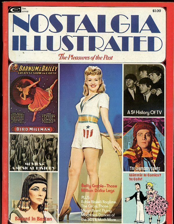NOSTALGIA ILLUSTRATED magazine side cover January 1975