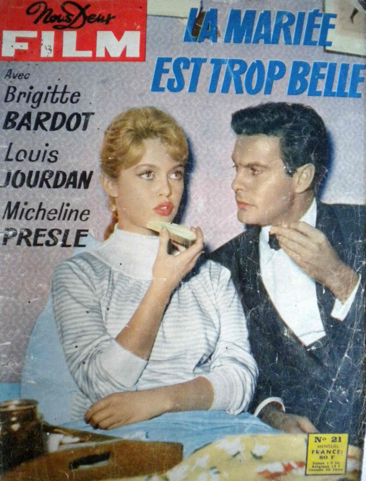 NOUS DEUX FILM magazine side cover Issue 21  1957