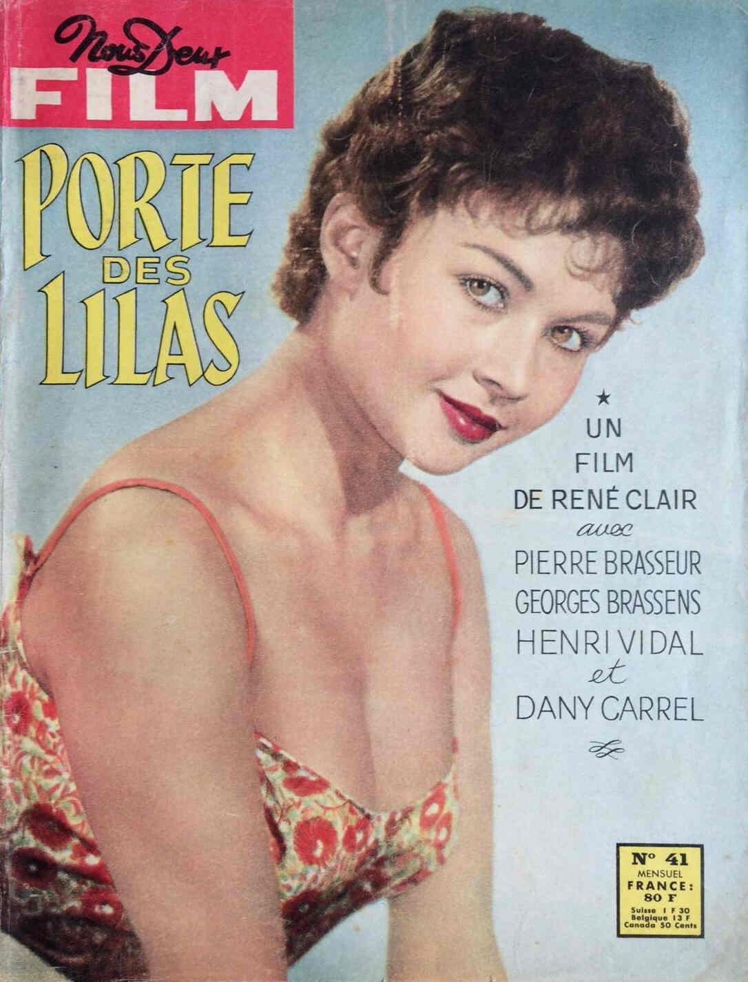 NOUS DEUX FILM magazine side cover Issue 41  1958