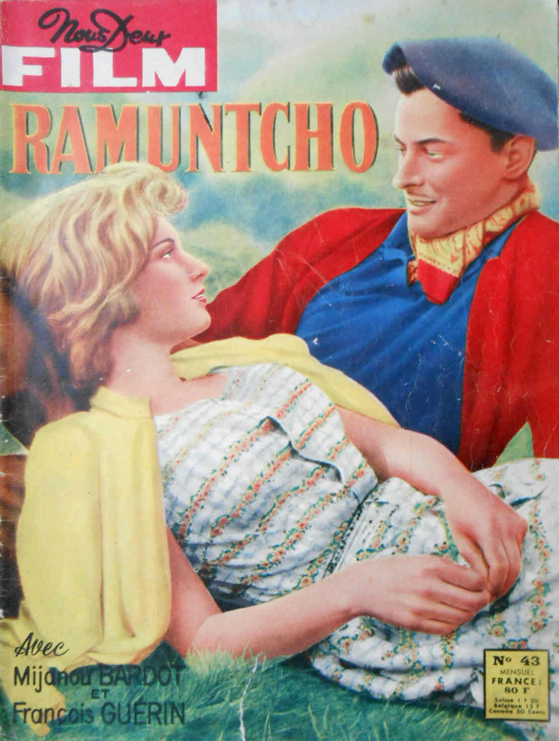 NOUS DEUX FILM magazine cover Issue 43  1958