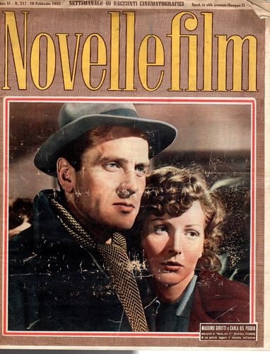 NOVELLE FILM magazine side cover Issue 217 16 February 1952