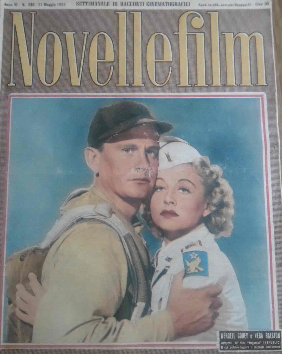 NOVELLE FILM magazine side cover Issue 230 17 May 1952