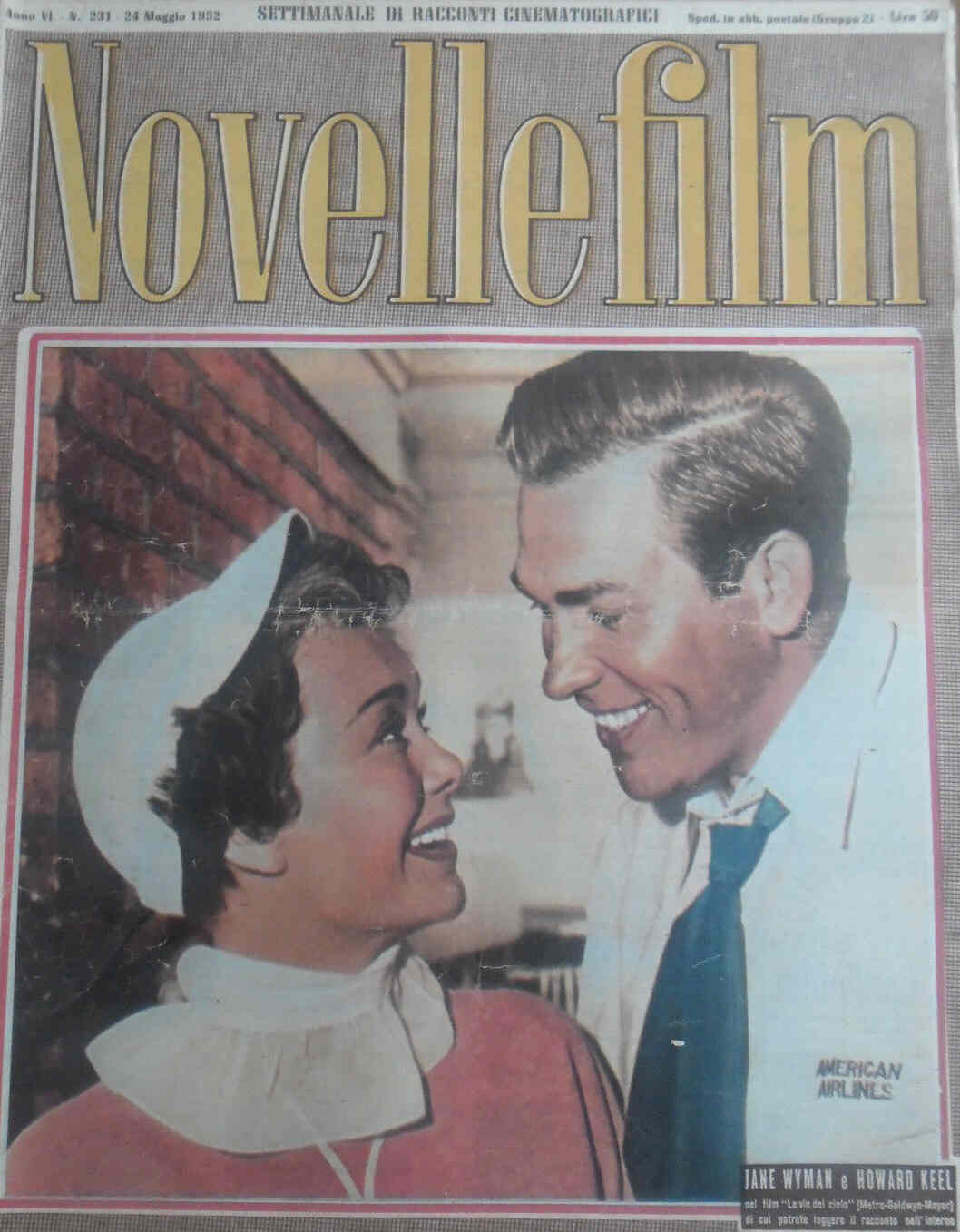 NOVELLE FILM magazine cover Issue 231 24 May 1952