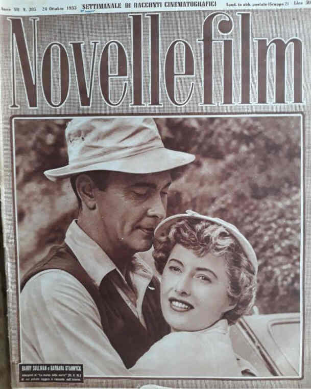 NOVELLE FILM magazine side cover Issue 305 24 October 1953