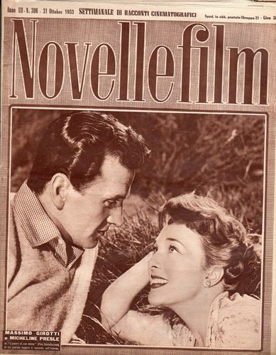NOVELLE FILM magazine side cover Issue 306 31 October 1953