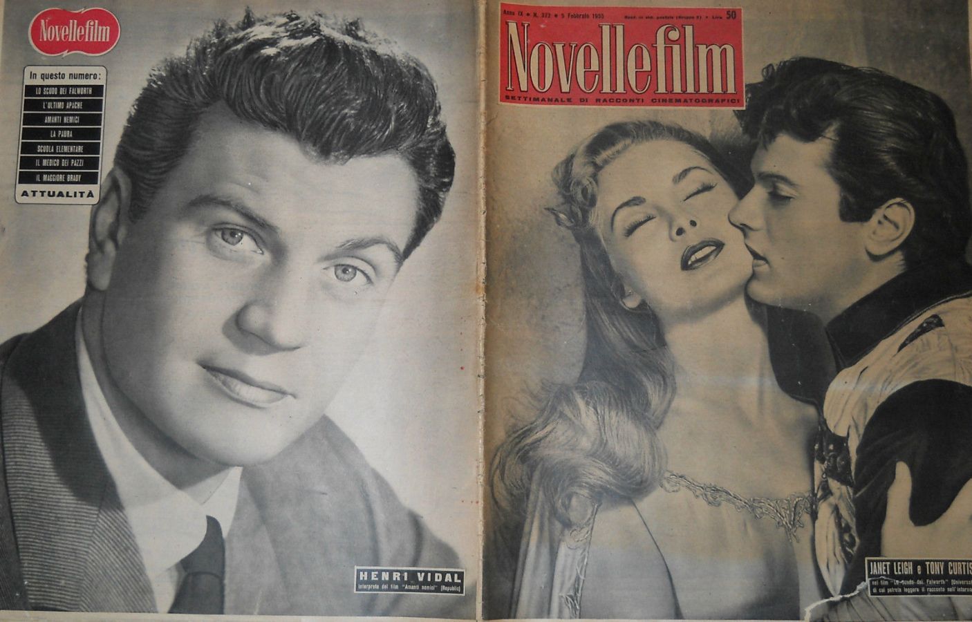NOVELLE FILM magazine side cover Issue 372 5 February 1955