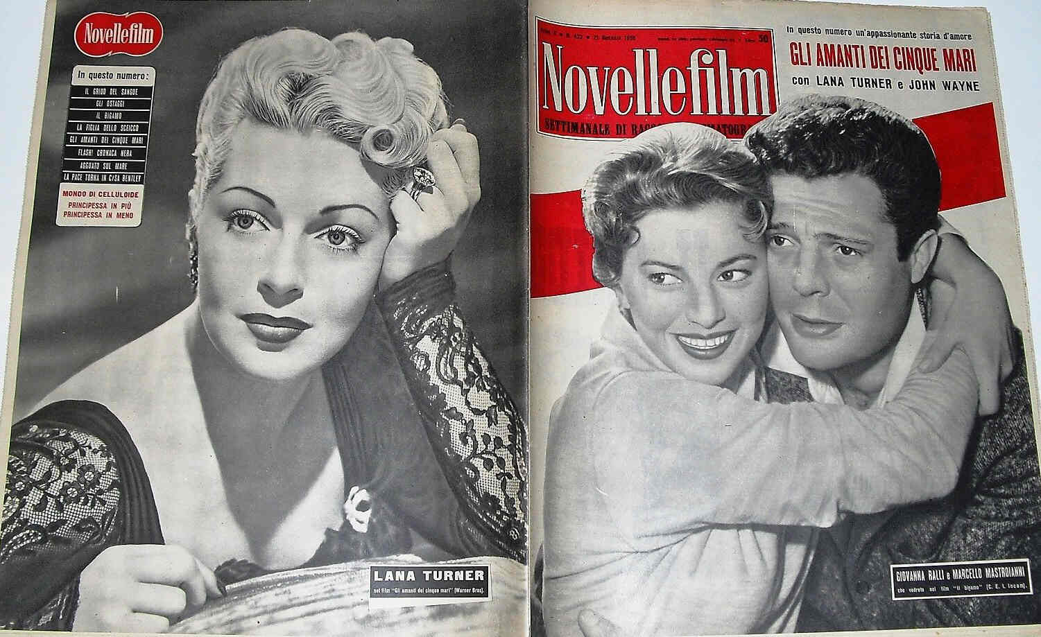 NOVELLE FILM magazine side cover Issue 422 21 January 1956