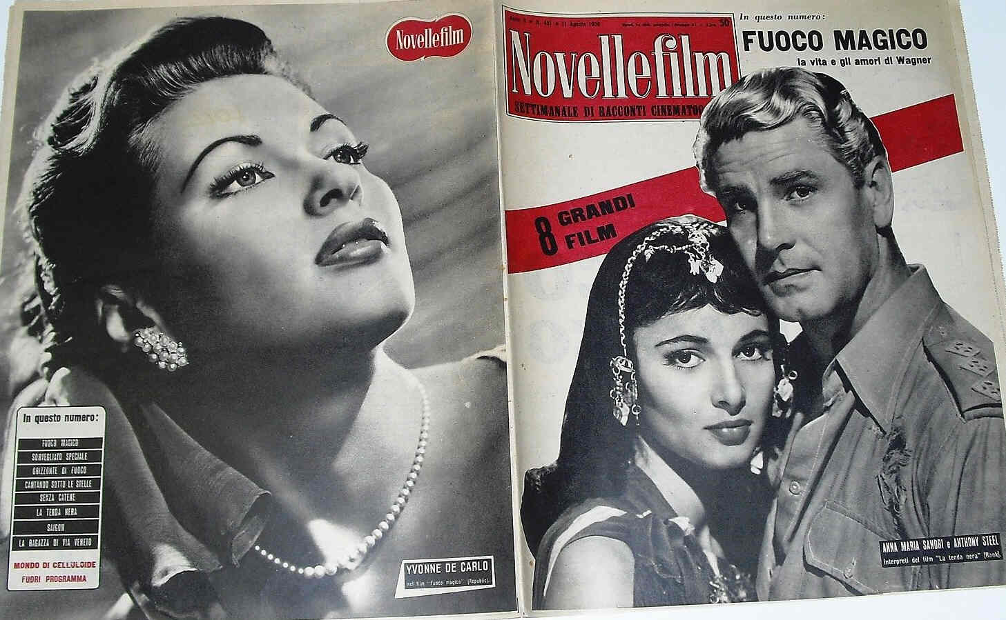 NOVELLE FILM magazine side cover Issue 451 11 August 1956