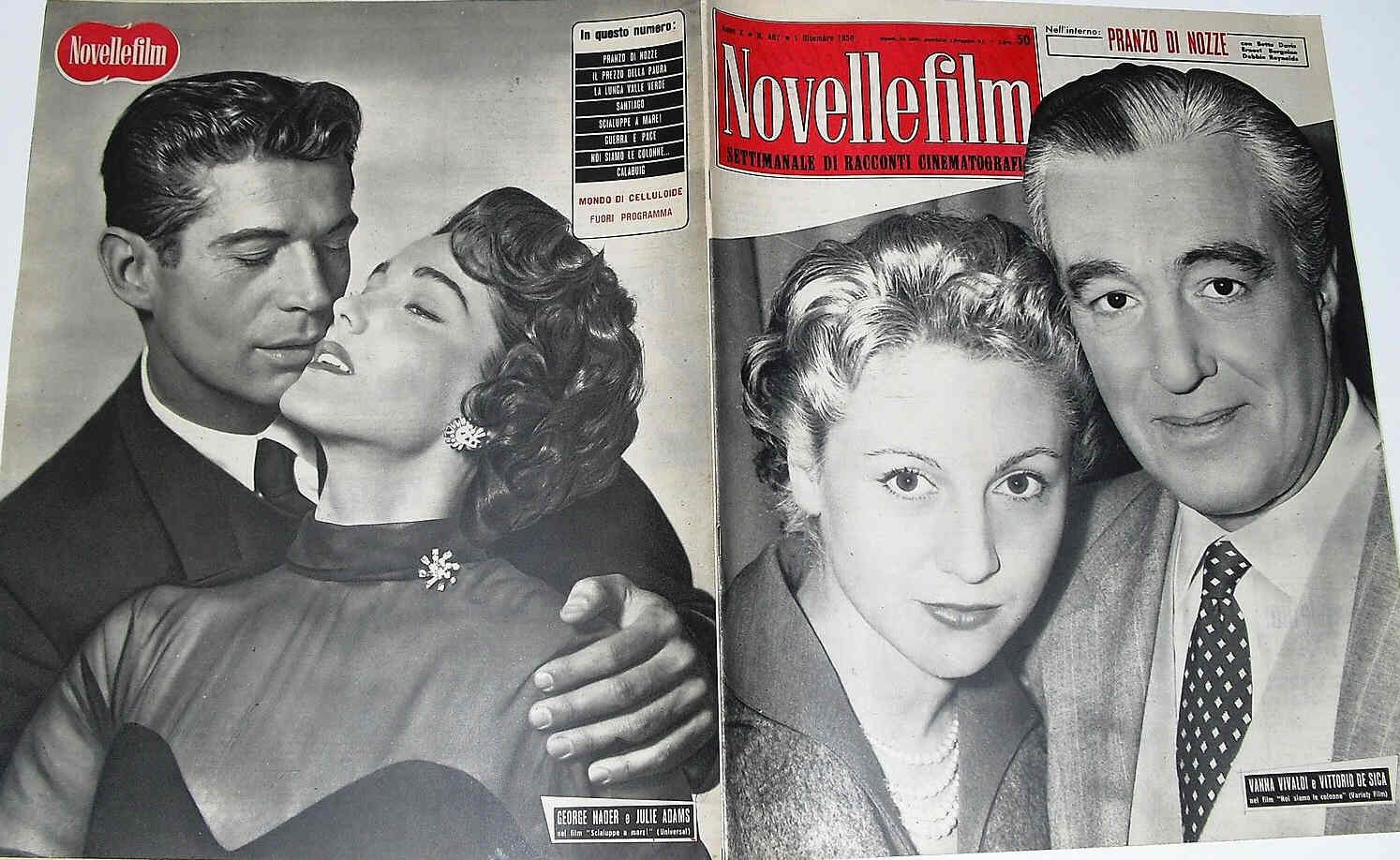 NOVELLE FILM magazine side cover Issue 467 1 December 1956