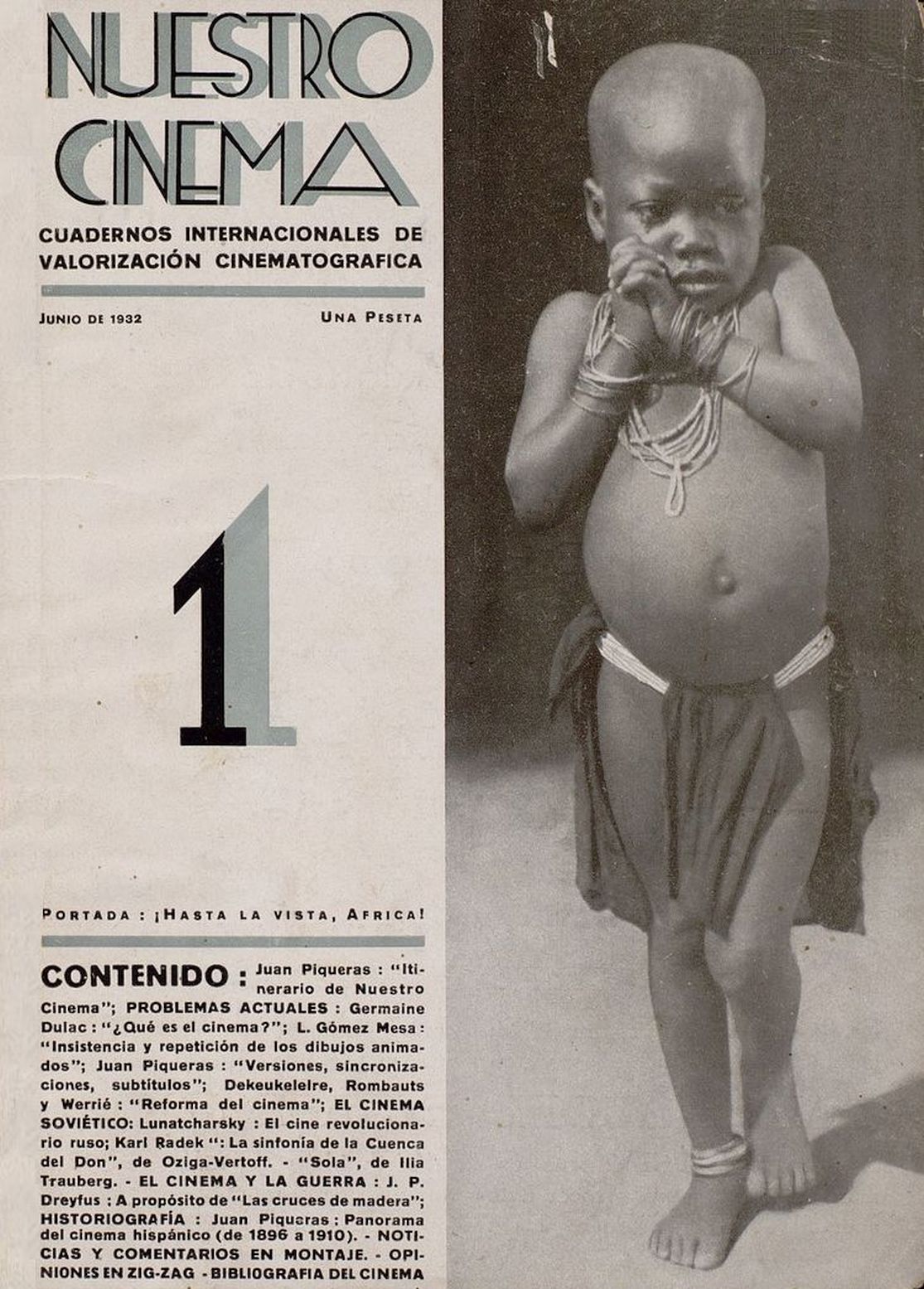 NUESTRO CINEMA magazine cover Issue 1 June 1932