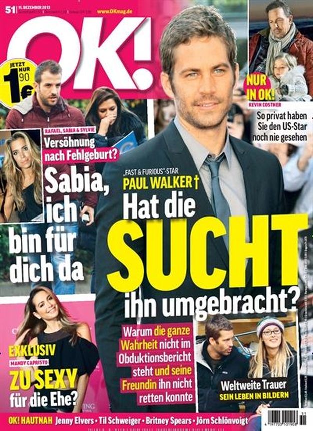 OK! GERMANY magazine side cover 11 December 2013