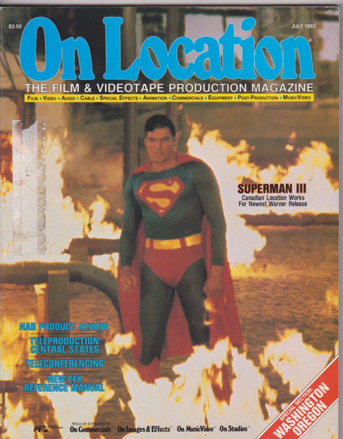ON LOCATION magazine side cover July 1983