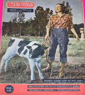 ONS VOLK magazine side cover 5 August 1954