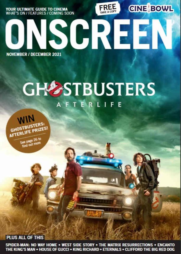 ONSCREEN magazine cover  November/December 2021
