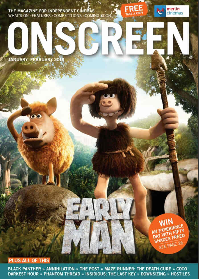 ONSCREEN magazine cover  January/February 2018