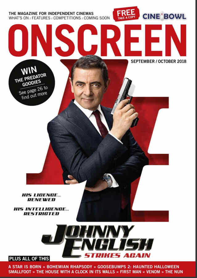 ONSCREEN magazine cover  September/October 2018