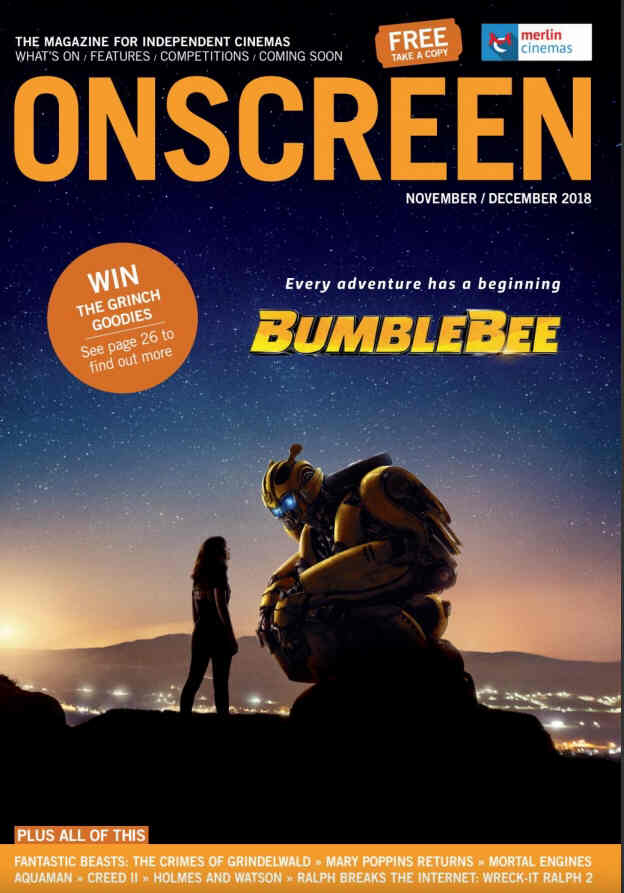ONSCREEN magazine cover  November/December 2018