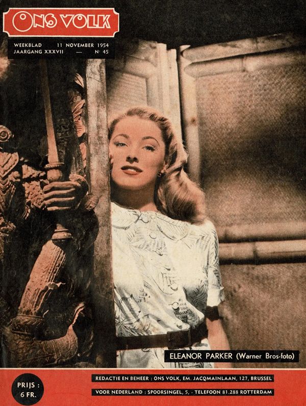 ONS VOLK magazine side cover 11 November 1954