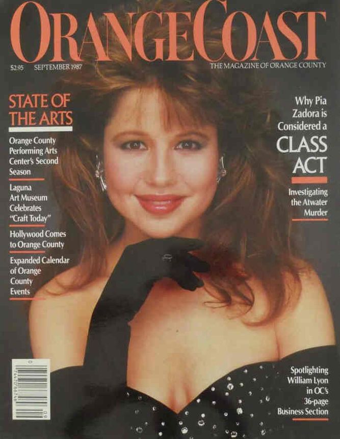 ORANGE COAST magazine side cover  September 1987