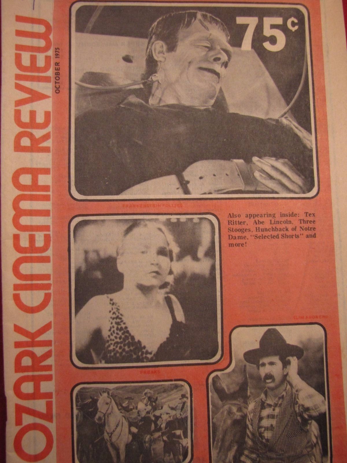 OZARK CINEMA REVIEW magazine side cover Issue 7 October 1975