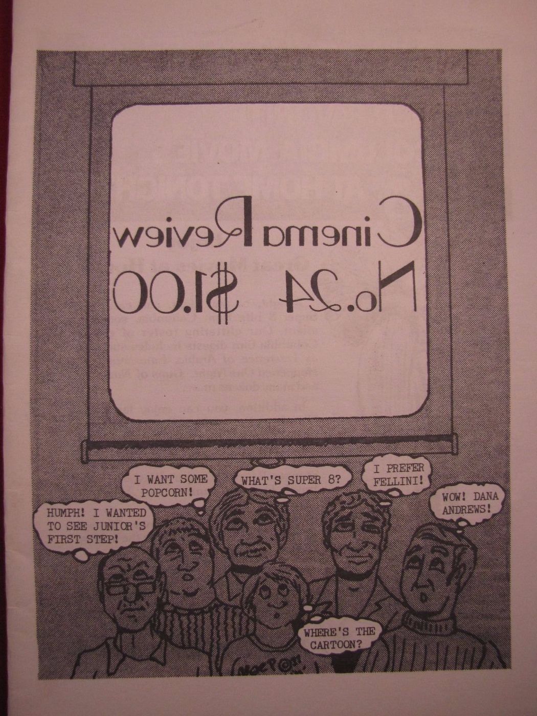 OZARK CINEMA REVIEW magazine side cover Issue 24 February 1977