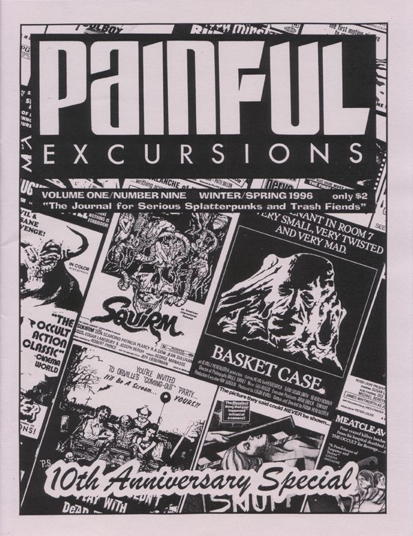 PAINFUL EXCURSIONS magazine side cover Issue 9 Winter/Spring 1996