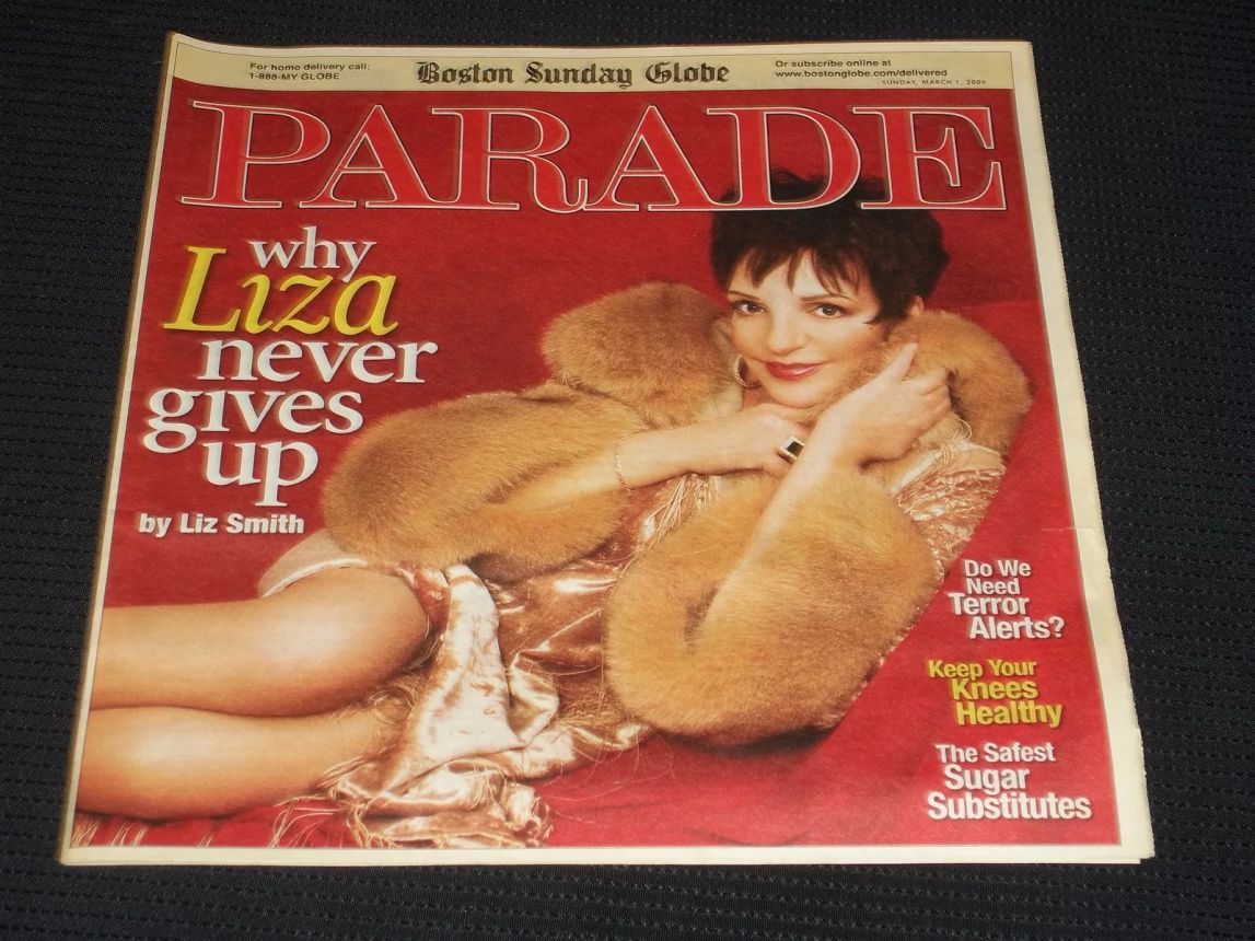 PARADE (USA) magazine side cover 1 March 2009