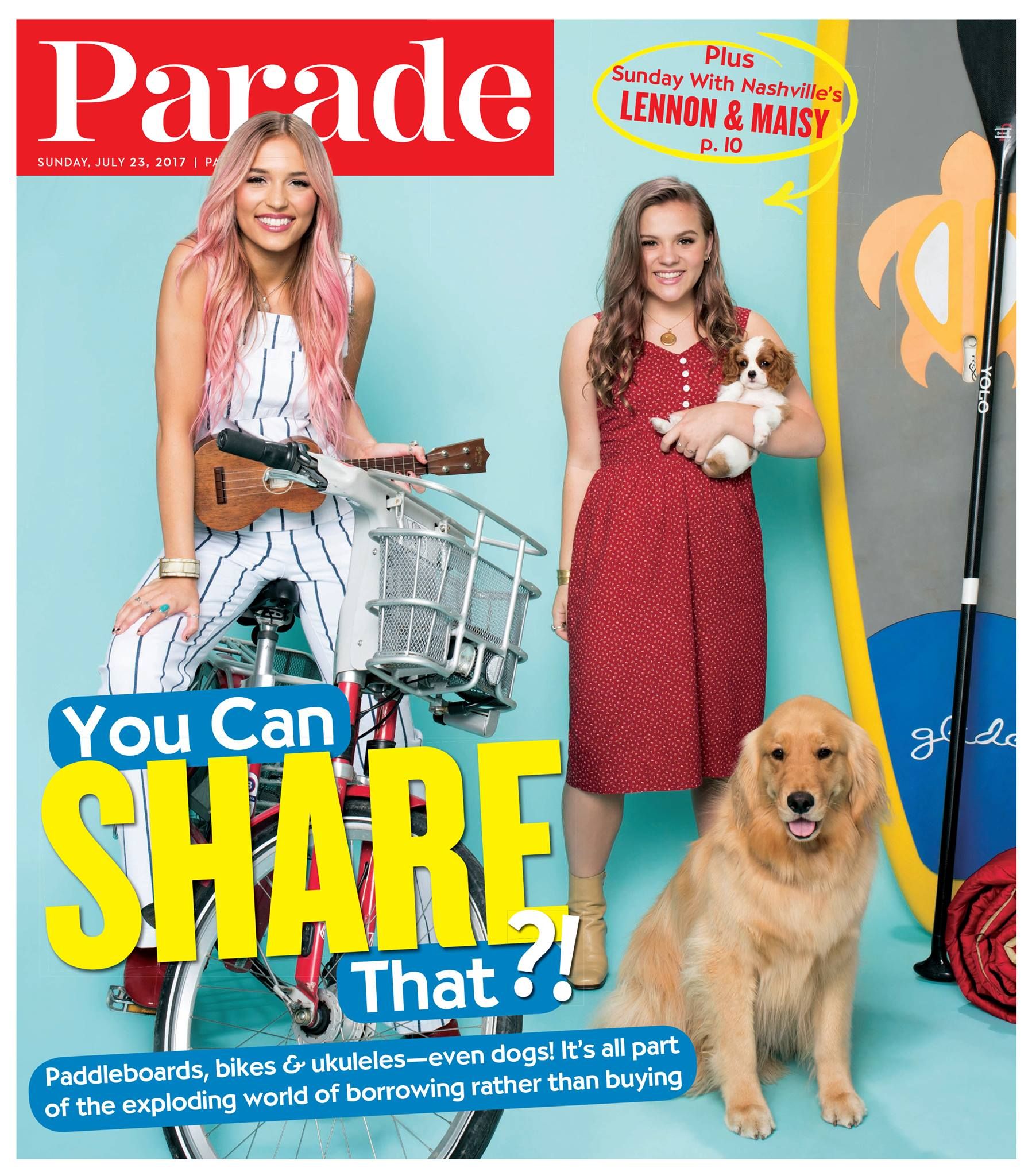 PARADE (USA) magazine side cover 23 July 2017