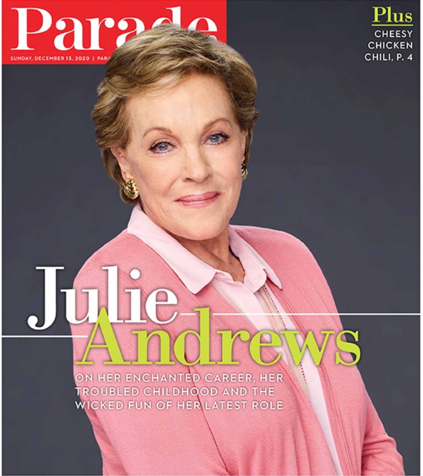 PARADE (USA) magazine side cover 13 December 2020