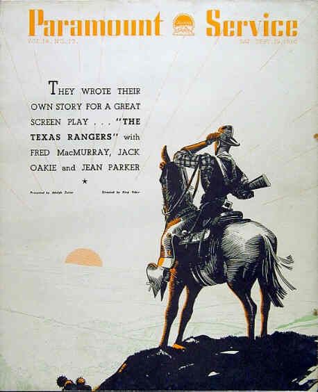 PARAMOUNT SERVICE magazine side cover 19 September 1936