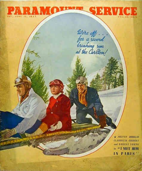 PARAMOUNT SERVICE magazine side cover 12 June 1937