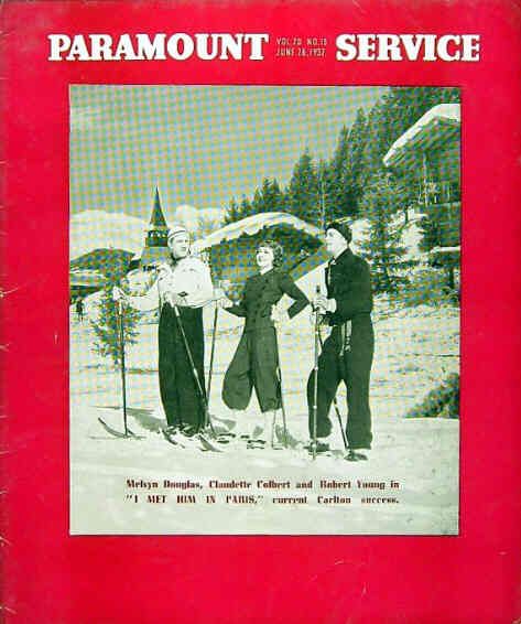 PARAMOUNT SERVICE magazine cover 26 June 1937