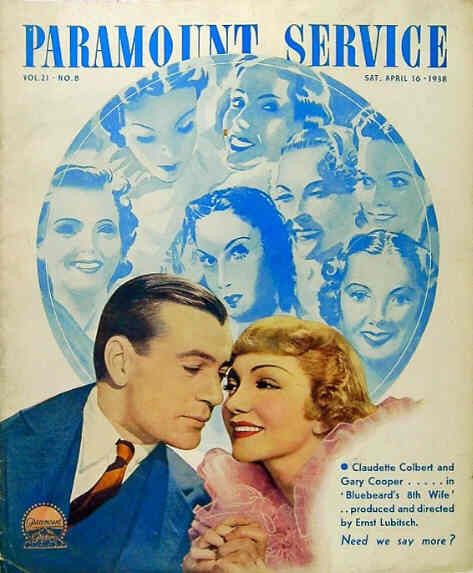 PARAMOUNT SERVICE magazine side cover 16 April 1938
