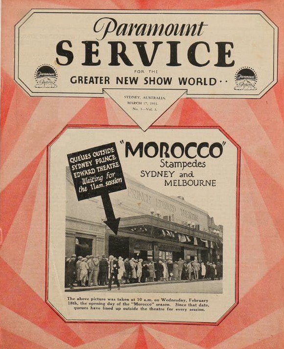 PARAMOUNT SERVICE (Au) magazine cover  Vol 3 No  3 17 March 1931