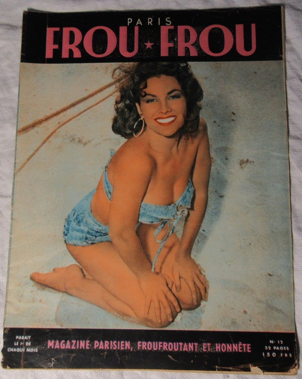 PARIS FROU FROU magazine side cover Issue 12  1954