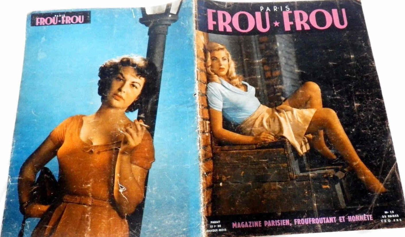 PARIS FROU FROU magazine side cover Issue 15  1954