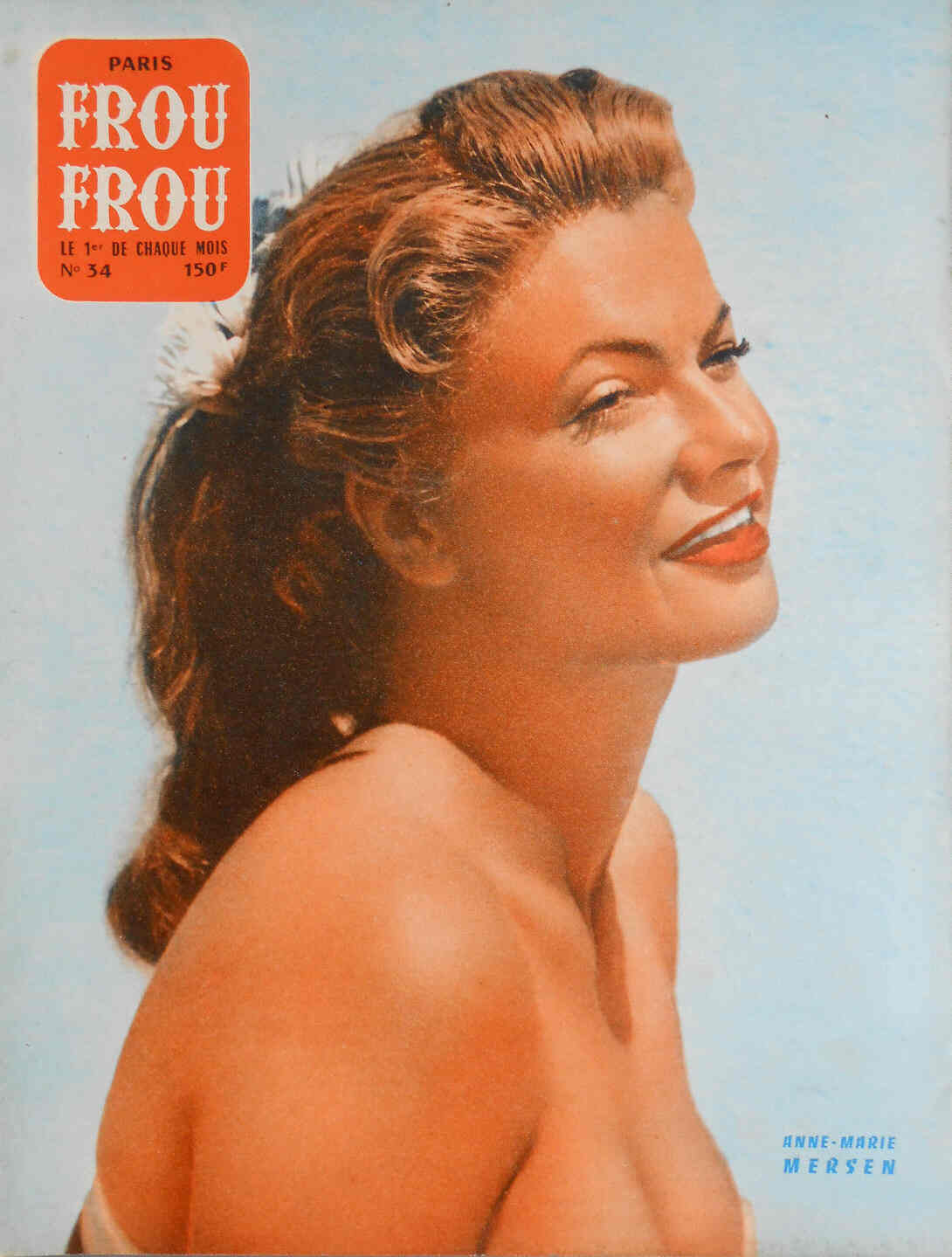 PARIS FROU FROU magazine side cover Issue 34  1957