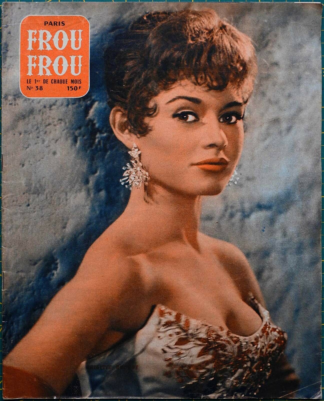 PARIS FROU FROU magazine side cover Issue 38  1957