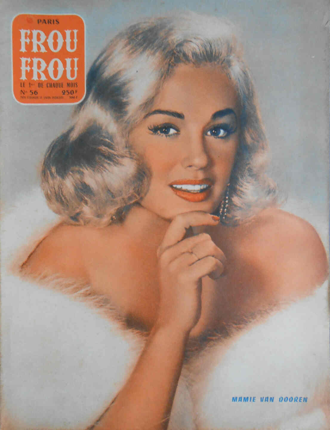PARIS FROU FROU magazine side cover Issue 56  1959
