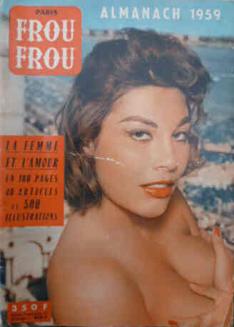PARIS FROU FROU magazine side cover  Almanac  1959