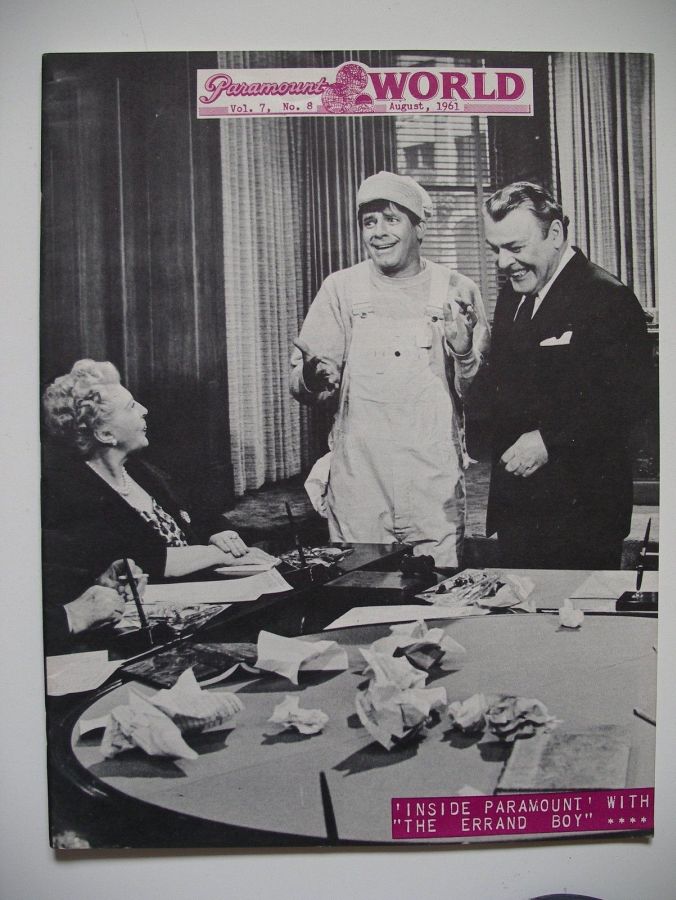 PARAMOUNT WORLD magazine side cover  August 1961