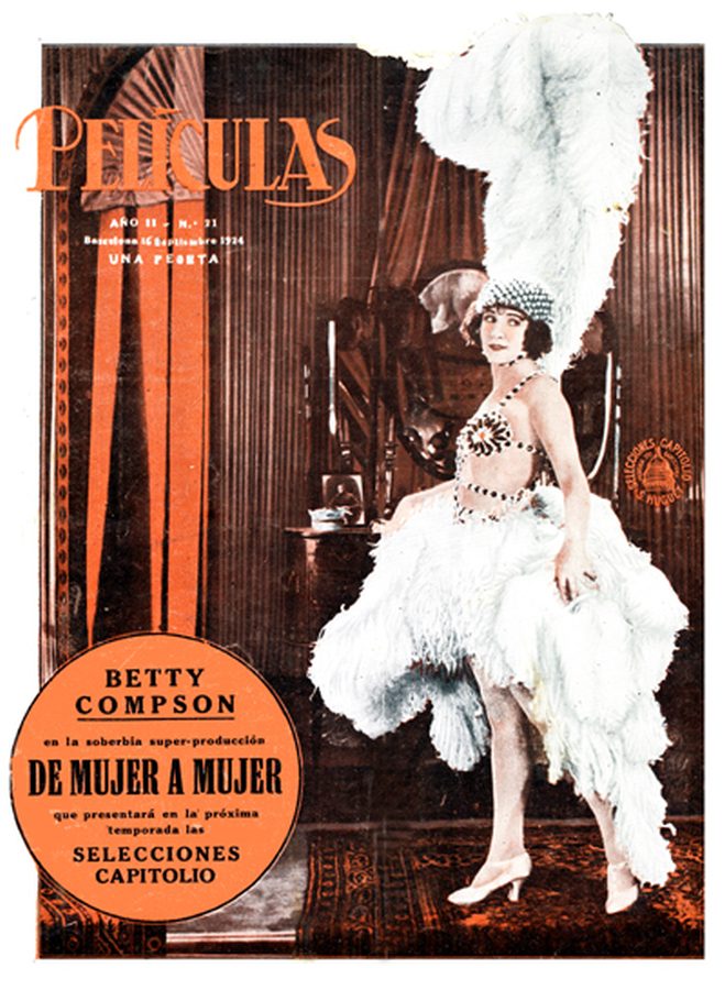 PELICULAS magazine side cover Issue 21 16 September 1924